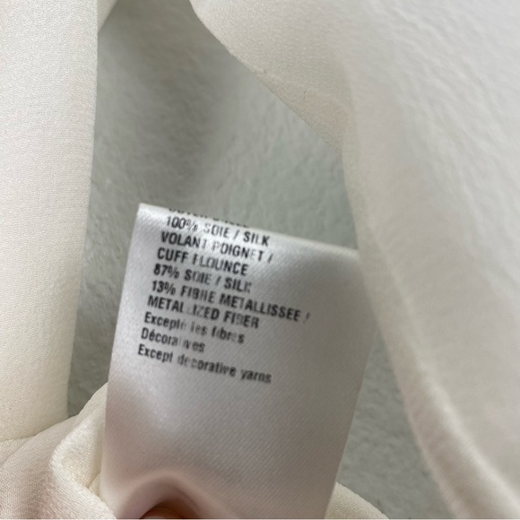 Chloé 100% Silk Embroidered Wide Sleeve Long Sleeve Top - Picture 12 of 15